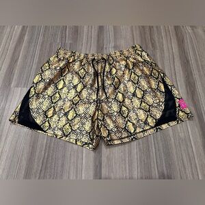 New Nike Women Basketball Snakeskin Print Dri-FIT Rebel Fly Loose Fit Shorts